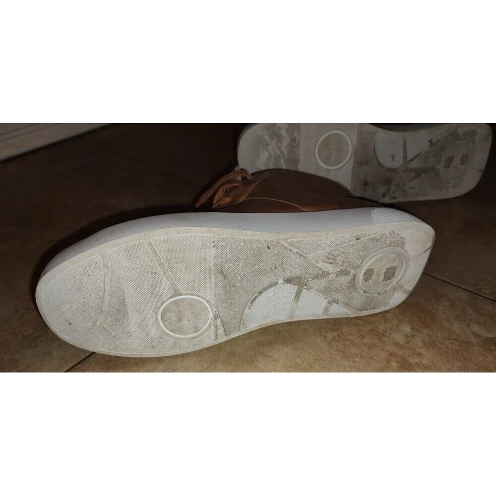 Men's INC International Consepts Rhett High-Top Soft Beige Sneakers Size 10